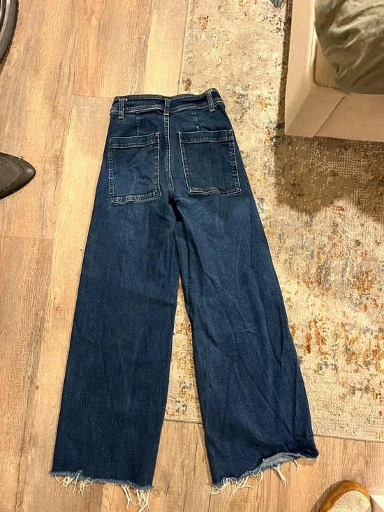 Zara Dark Blue High-Rise Wide Leg Jeans, women’s size 4 - Picture 2 of 3